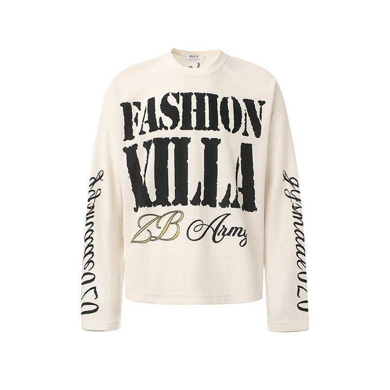 European long-sleeved T-shirt men's