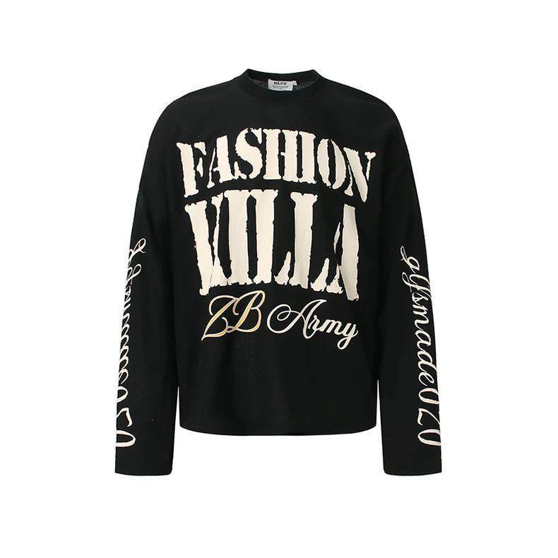 European long-sleeved T-shirt men's