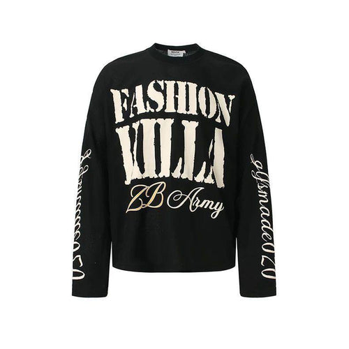 European long-sleeved T-shirt men's