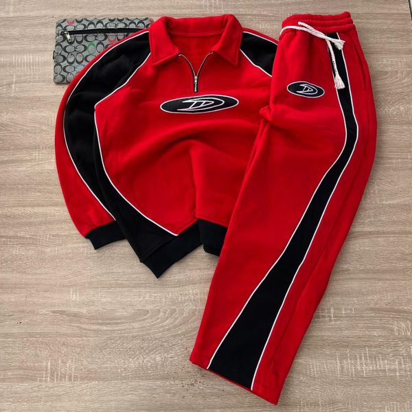 Dix-Sept La Marque Top and Down Tracksuits-Collar